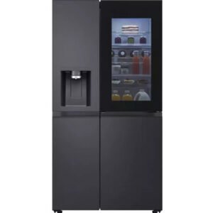 LG 628L InstaView™ Side-By-Side Refrigerator Non Plumbed - Essence Black Steel | GSXE91EVAD.AEVQLGU