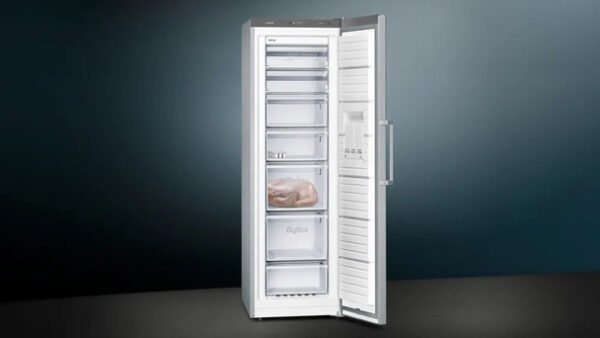 Siemens IQ300 Freestanding Larder Freezer - Brushed Steel | GS36NVIEV